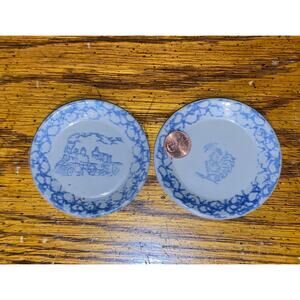 Vintage Stoneware small plates/butter dish. Unsigned.